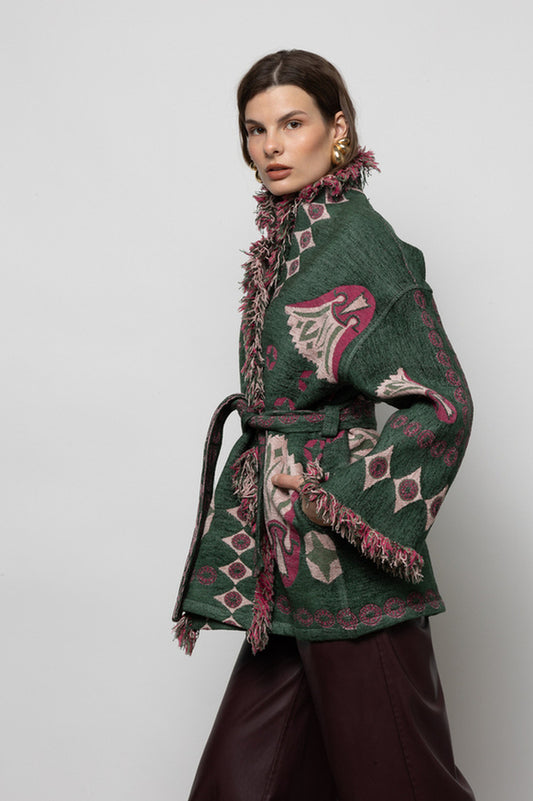 ELYNA JACKET GREEN - Vesta Donna