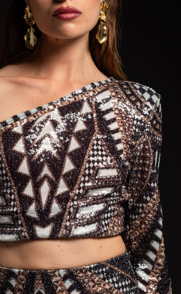 ABUNDANCE ONE SHOULDER TOP - Vesta Donna