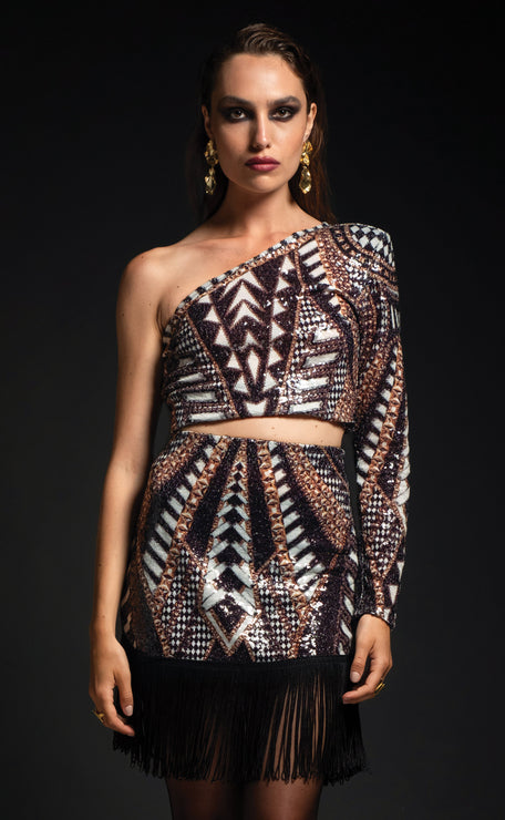 ABUNDANCE ONE SHOULDER TOP - Vesta Donna