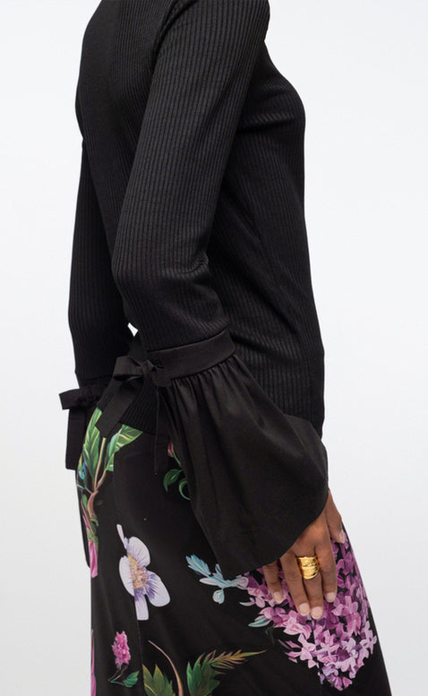 PETUNIA TOP BLACK