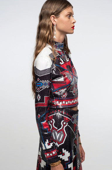 LEGACY TURTLENECK SEQUIN TOP