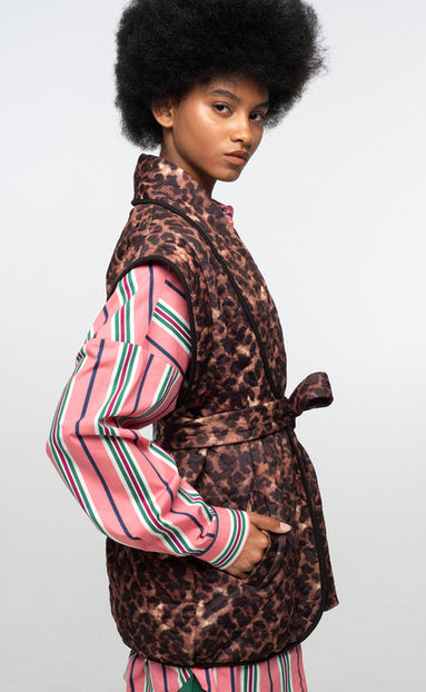 SAITA PUFFER VEST GREY - Vesta Donna