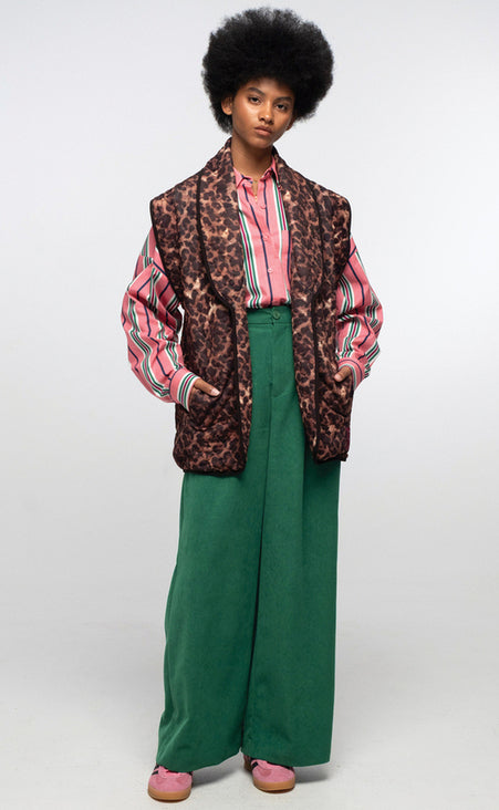 SAITA PUFFER VEST GREY - Vesta Donna