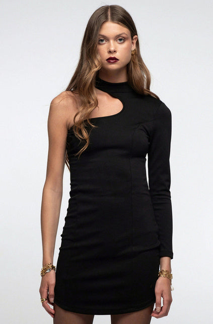 OBSIDIAN BODYCON MINI DRESS - Vesta Donna