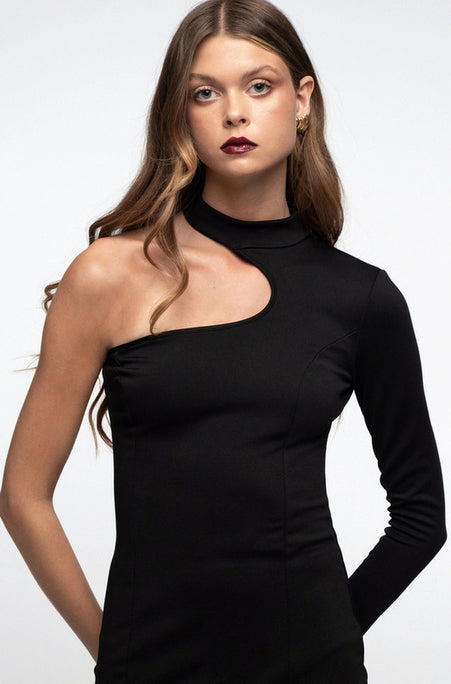 OBSIDIAN BODYCON MINI DRESS - Vesta Donna