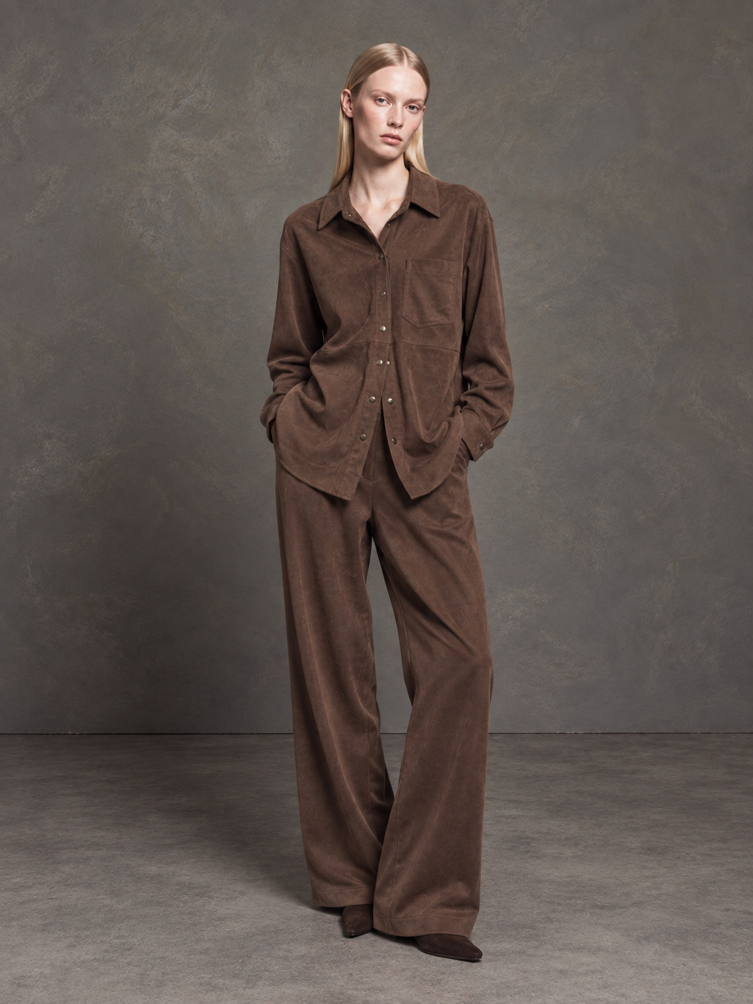 COCOA SUEDE SHIRT BROWN