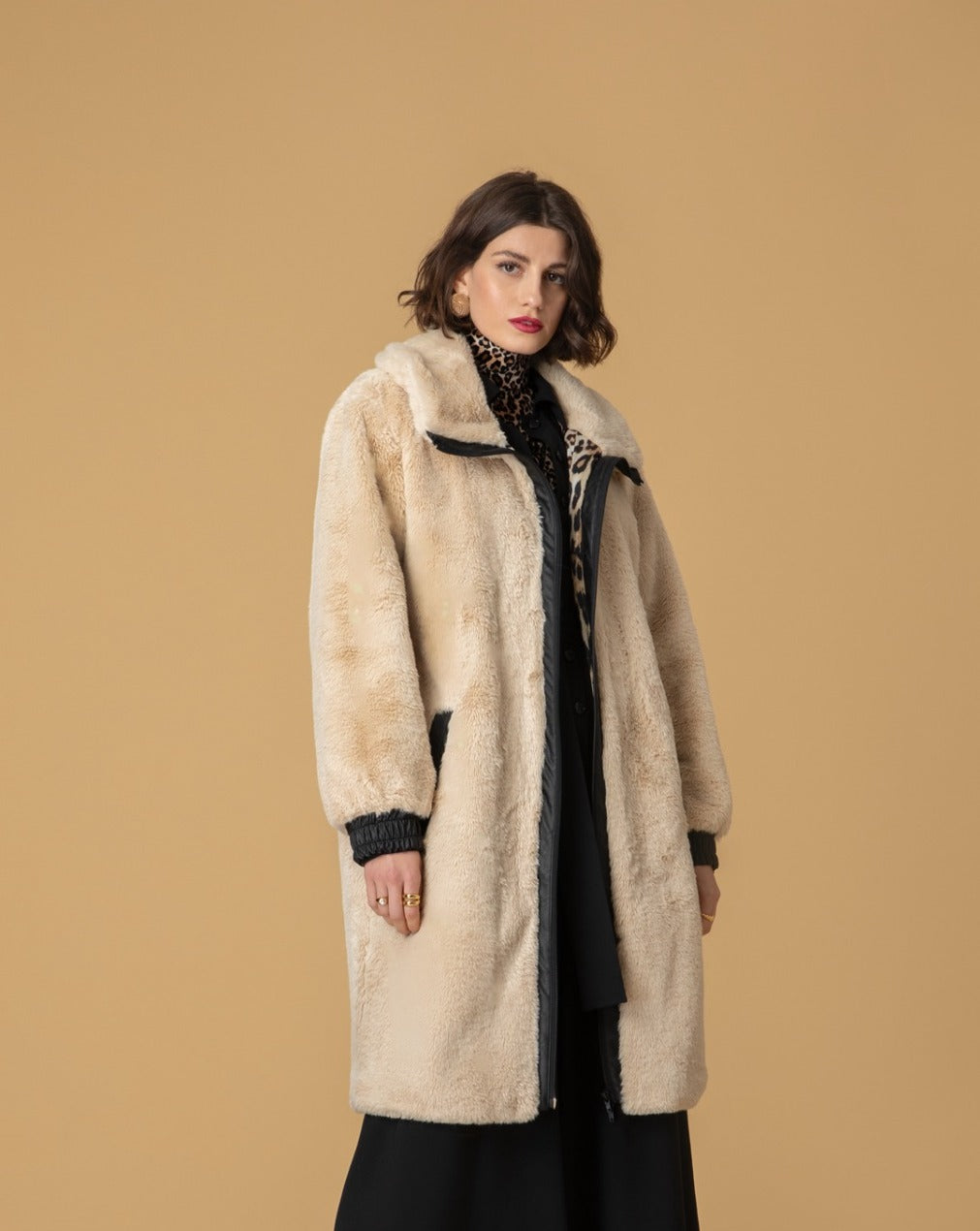 SHUBA LONG ECO FUR COAT - Vesta Donna