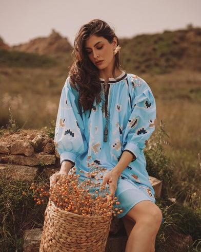 JASMINE BLUE DRESS - Vesta Donna