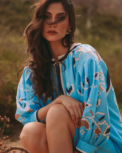 JASMINE BLUE DRESS - Vesta Donna