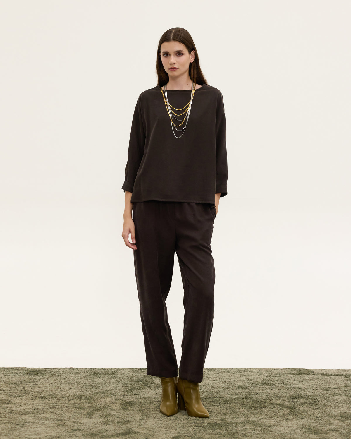 ANNIE TOP BROWN - Vesta Donna