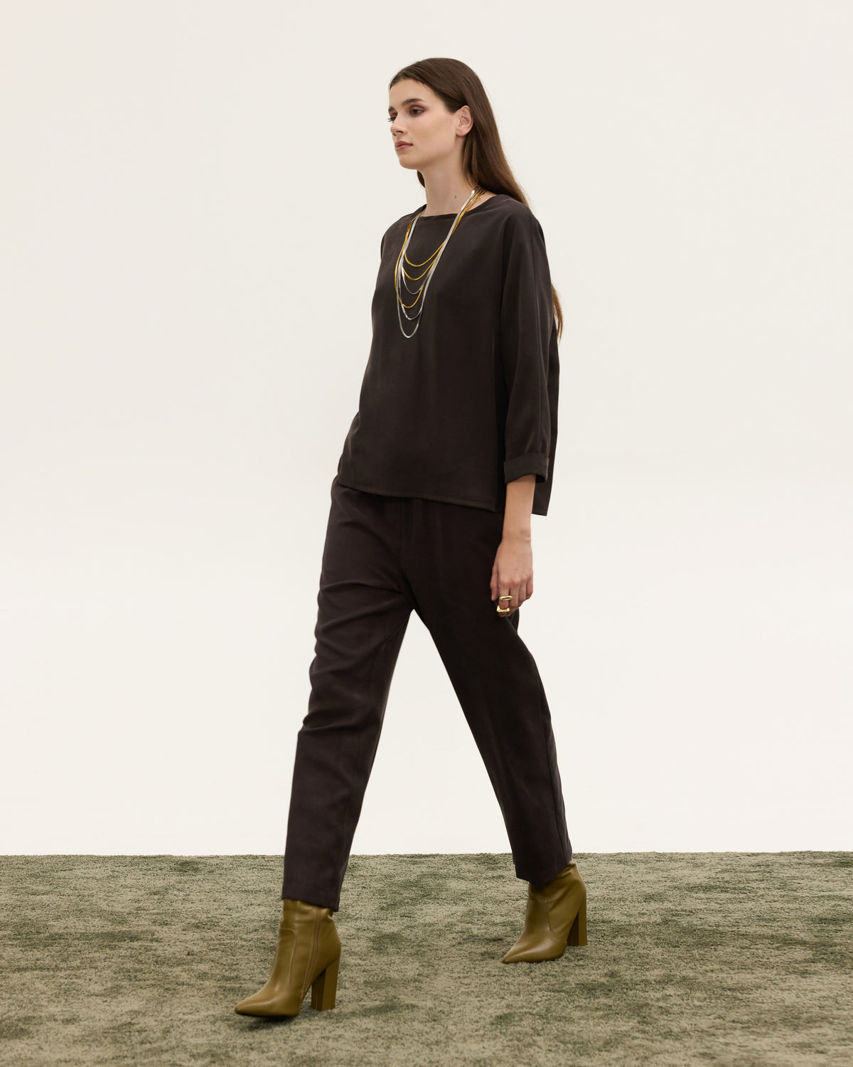 ANNIE TOP BROWN - Vesta Donna