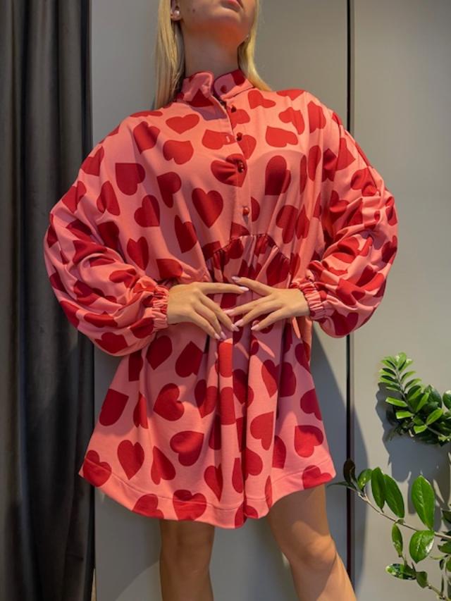 Innocent RED HEARTS DRESS - Vesta Donna