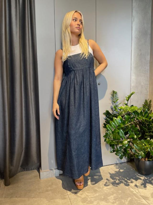 Milla BRERA DENIM LONG DRESS - Vesta Donna