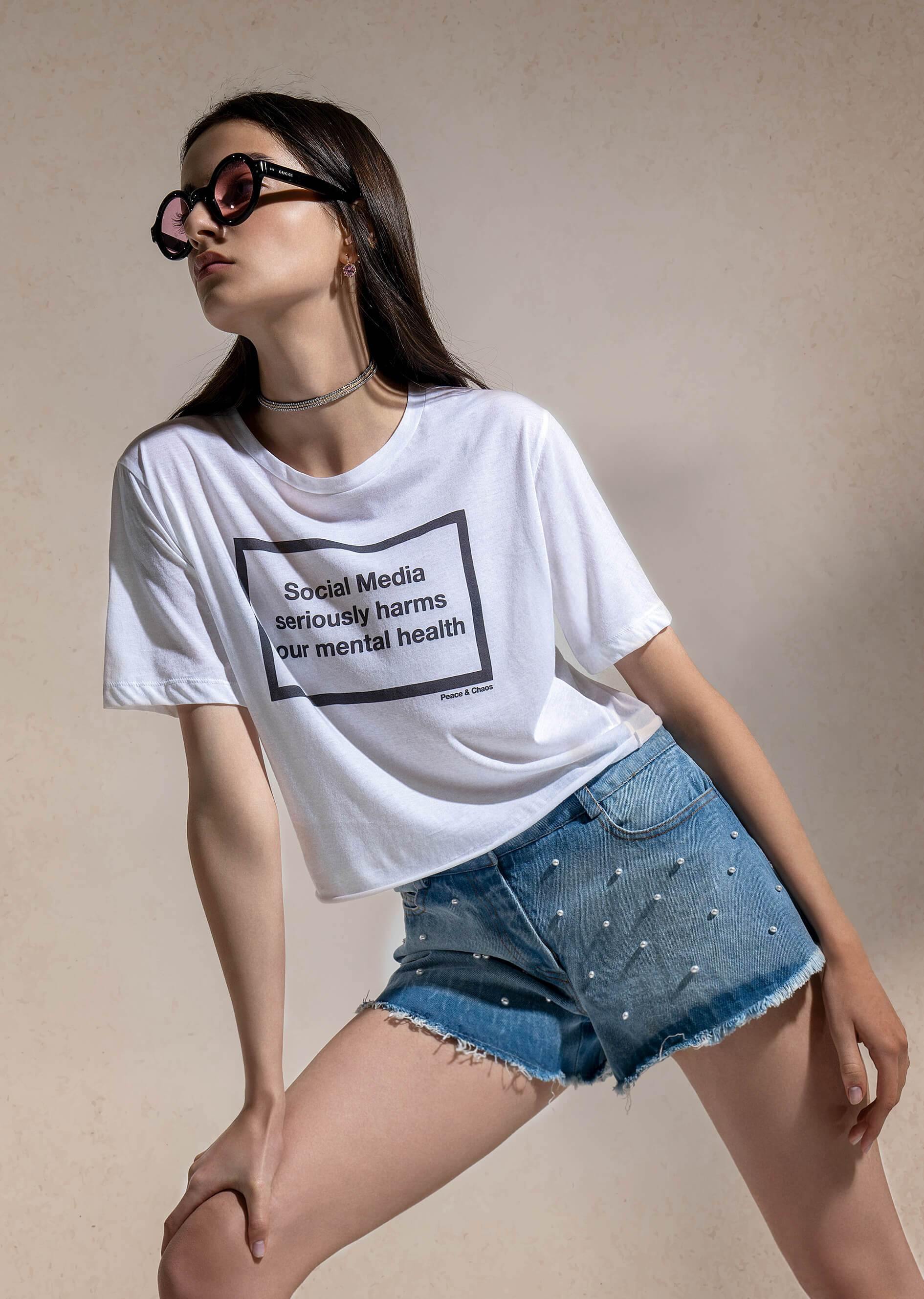 Peace & Chaos PEARL DENIM SHORTS - Vesta Donna