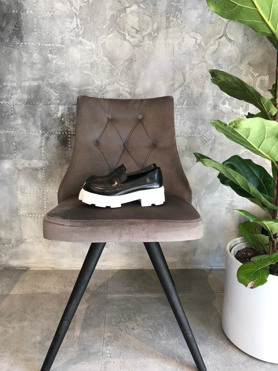 Mille Luci ΑΣΠΡΟΜΑΥΡΟ LOAFER - Vesta Donna