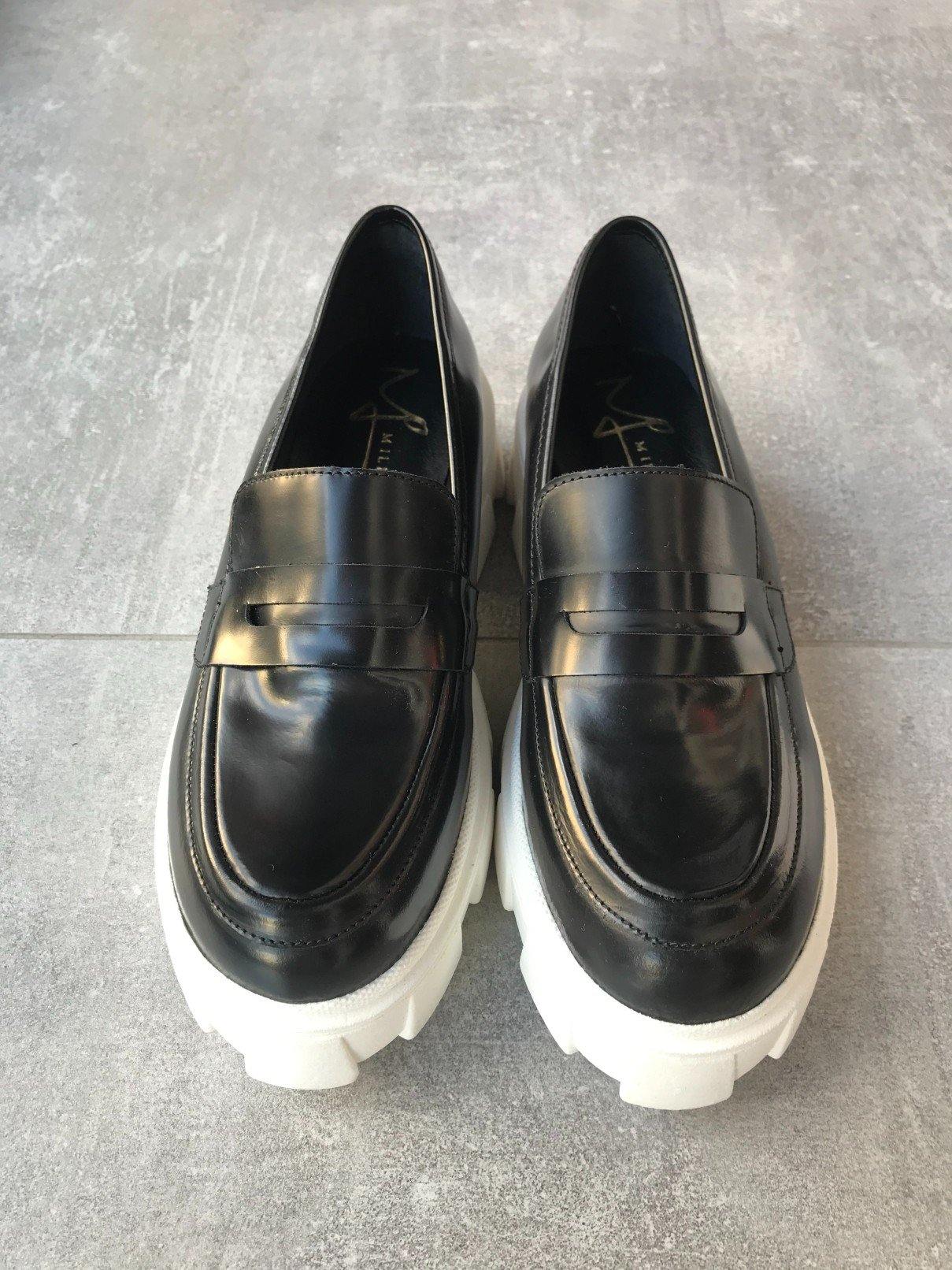 Mille Luci ΑΣΠΡΟΜΑΥΡΟ LOAFER - Vesta Donna