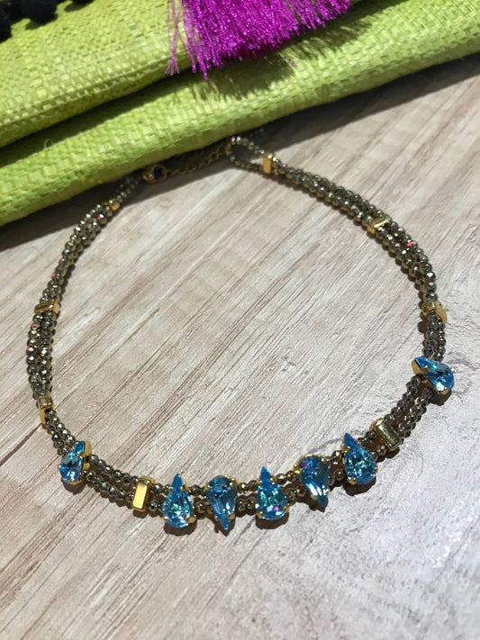 Vesta Donna ΚΟΛΙΕ ΜΕ ΤΥΡΚΟΥΑΖ ΣΤΡΑΣ ΚΑΙ ΧΑΝΤΡΕΣ - Vesta Donna