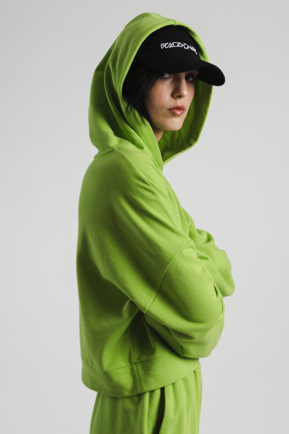 Peace & Chaos LIME HOODED SET - Vesta Donna