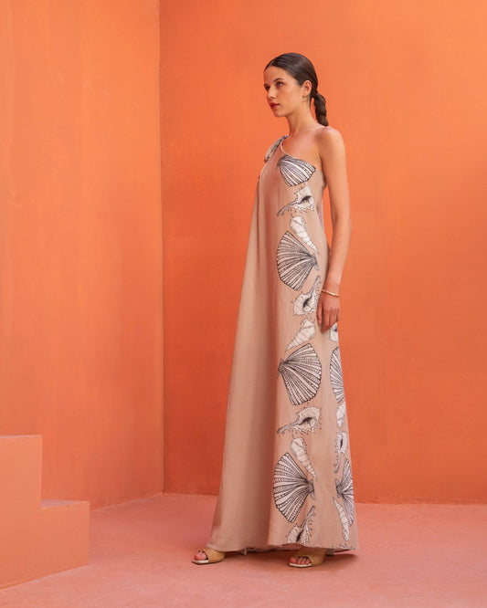 Moutaki SEASHELL ONE SHOULDER DRESS - Vesta Donna