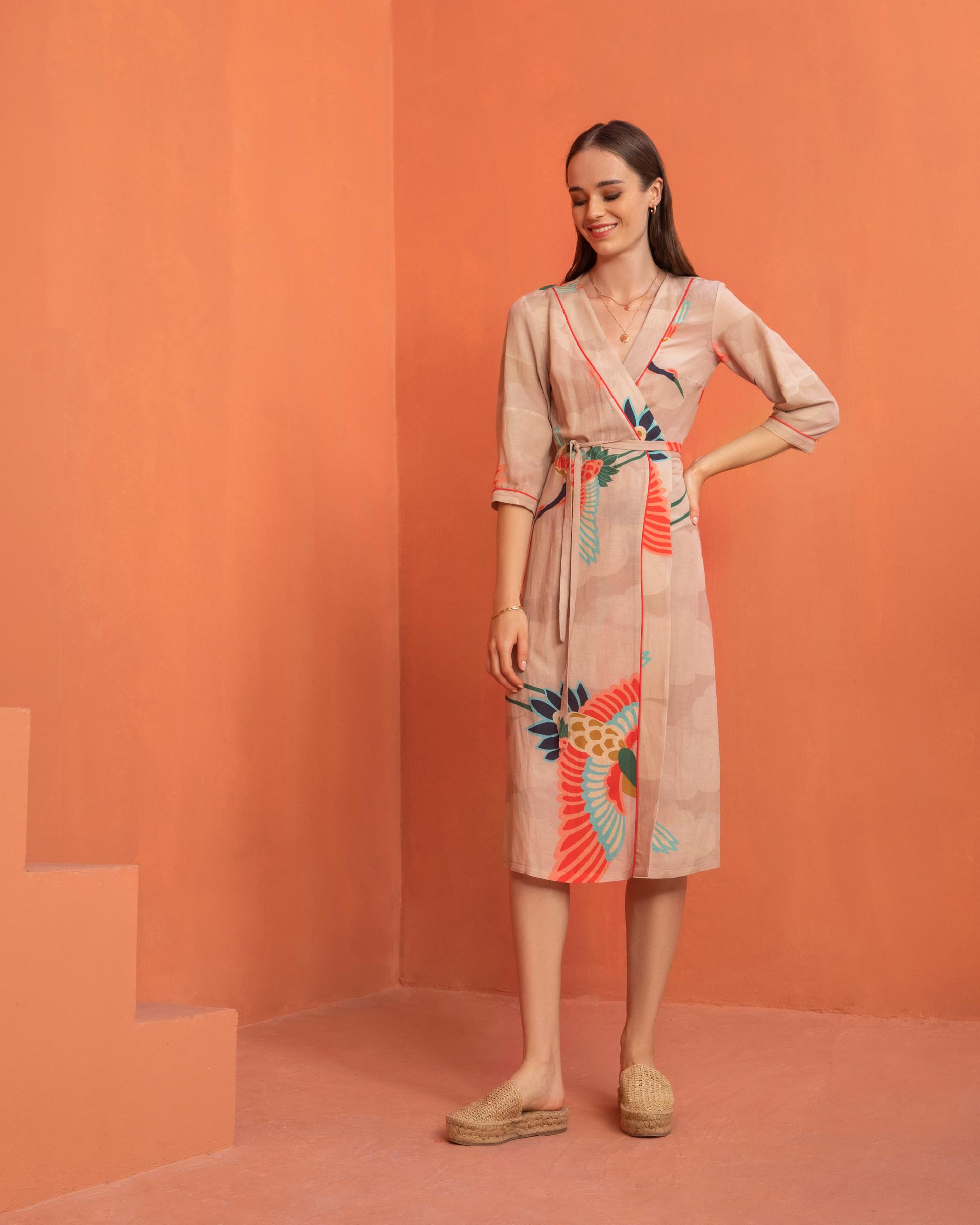 Moutaki ARDEIDAE WRAP DRESS - Vesta Donna