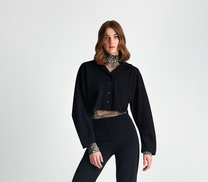 MAIA CROP JACKET BLACK