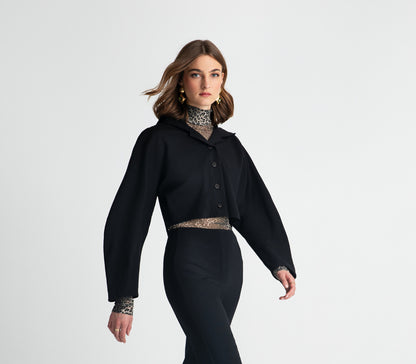 MAIA CROP JACKET BLACK