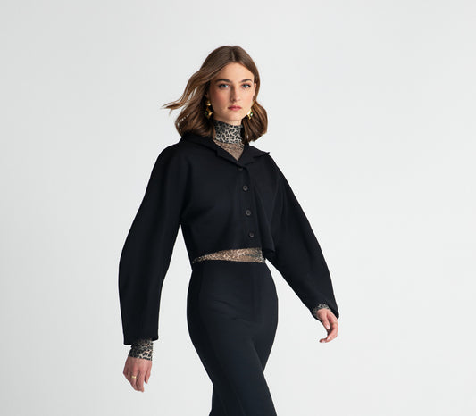 MAIA CROP JACKET BLACK