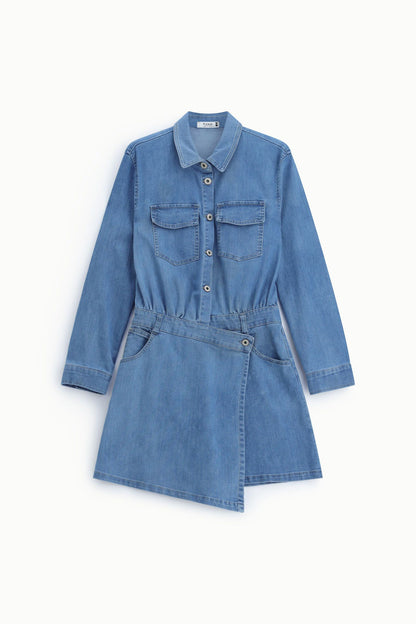 LUNA DENIM SHIRT DRESS