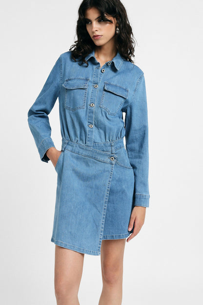 LUNA DENIM SHIRT DRESS