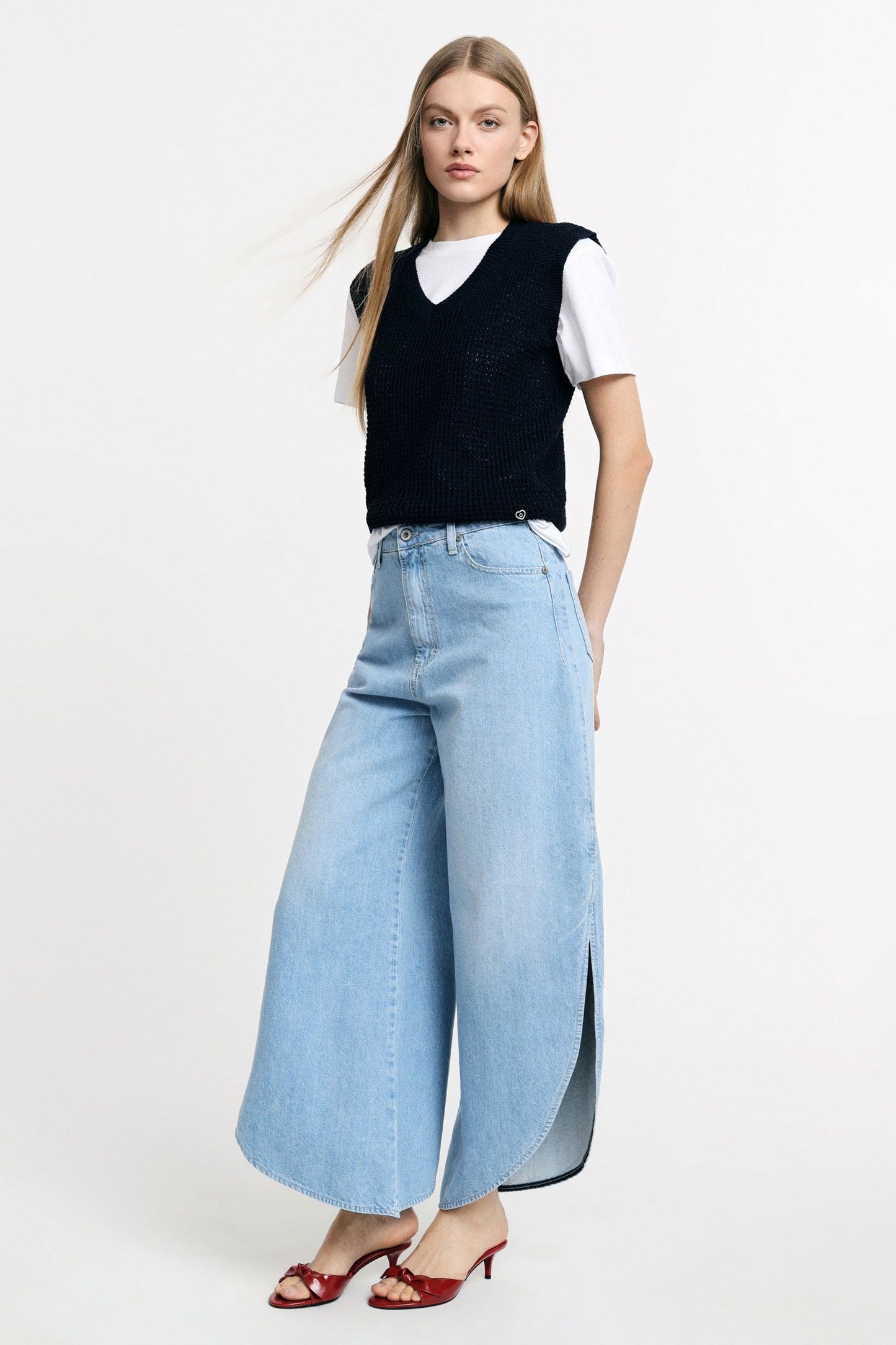  GRETA WIDE LEG JEANS - Vesta Donna 