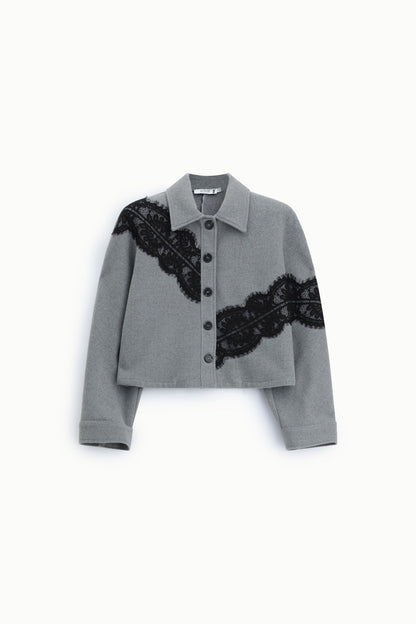 ELISE LACE CROPPED JACKET