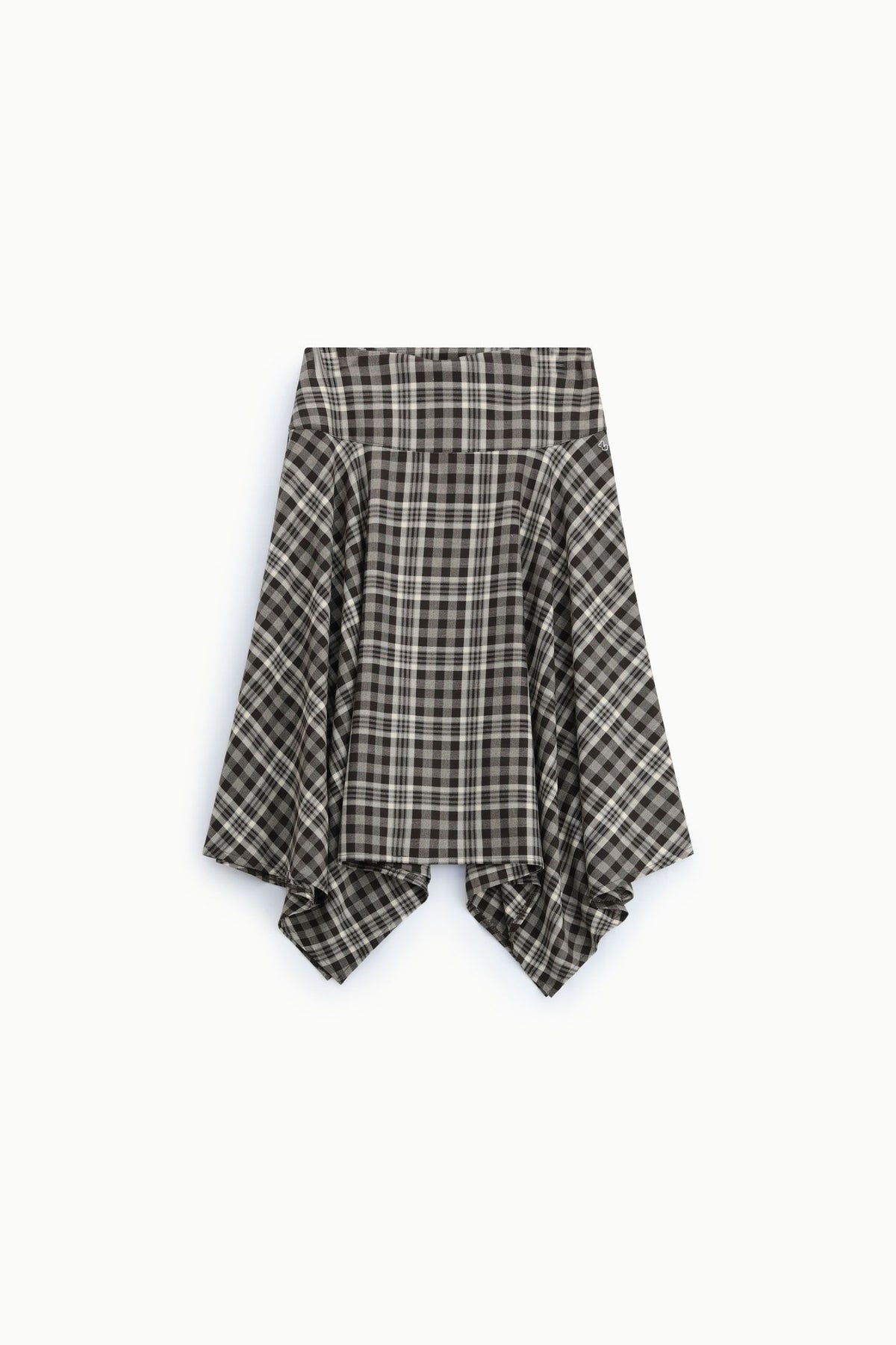 ELLA CHECK ASYMMETRIC SKIRT