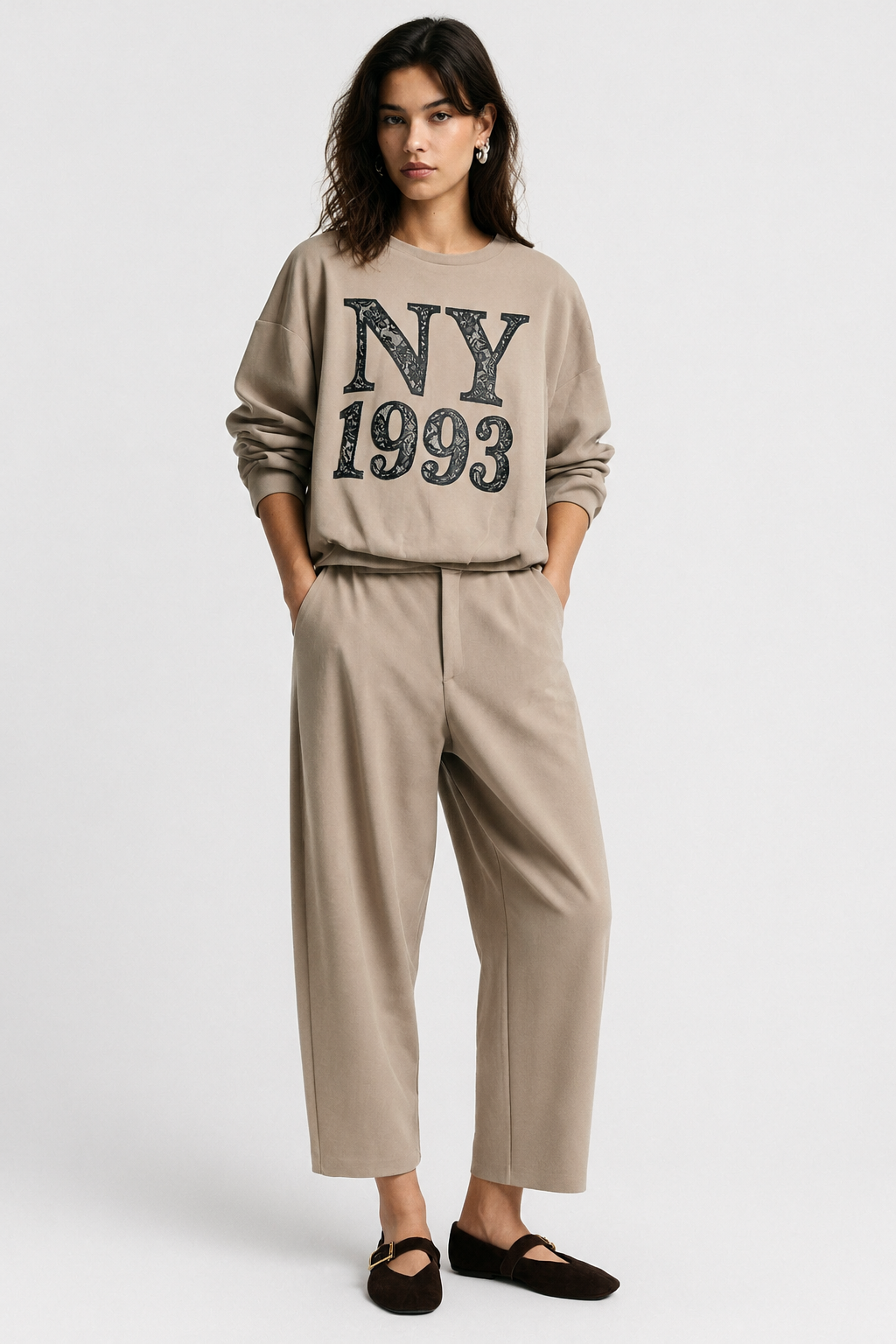 NY 1993 RELAXED SET BEIGE