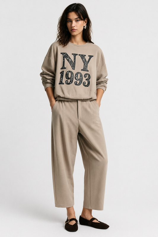 NY 1993 RELAXED SET BEIGE