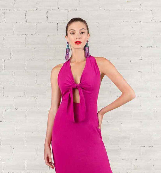 FARLAH BOW DRESS - Vesta Donna