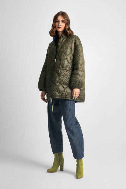 MARSHA DOUBLE FACED JACKET KHAKI BLUE