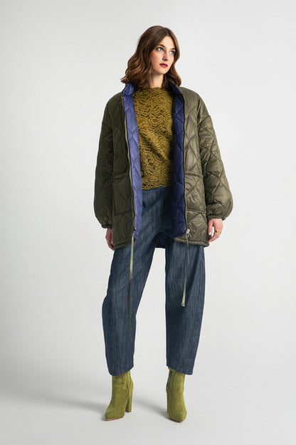 MARSHA DOUBLE FACED JACKET KHAKI BLUE