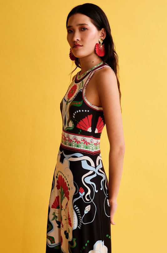  POMEGRANATE LONG DRESS - Vesta Donna 