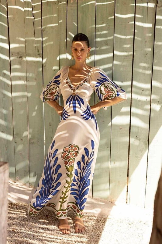 IRISA DRESS ECRU - Vesta Donna