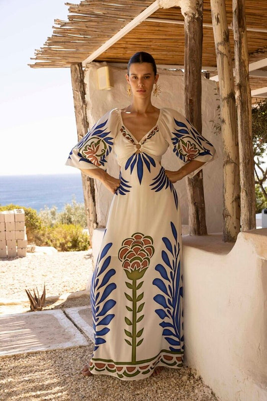 IRISA DRESS ECRU - Vesta Donna