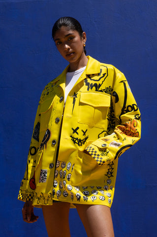  OUT OF LINE JACKET YELLOW - Vesta Donna 