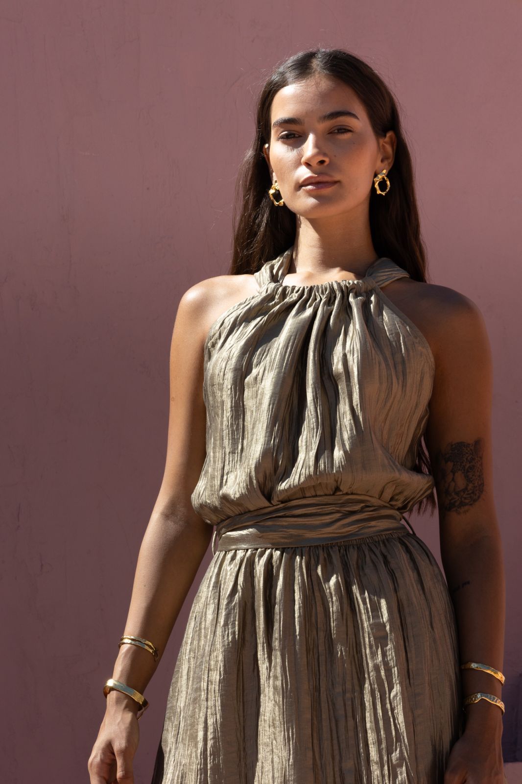  DAHLI DRESS CHAKI - Vesta Donna 