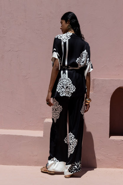  LIORA SET BLACK ECRU - Vesta Donna 