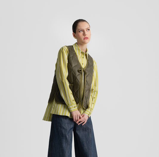 SAITA PUFFER VEST GREEN