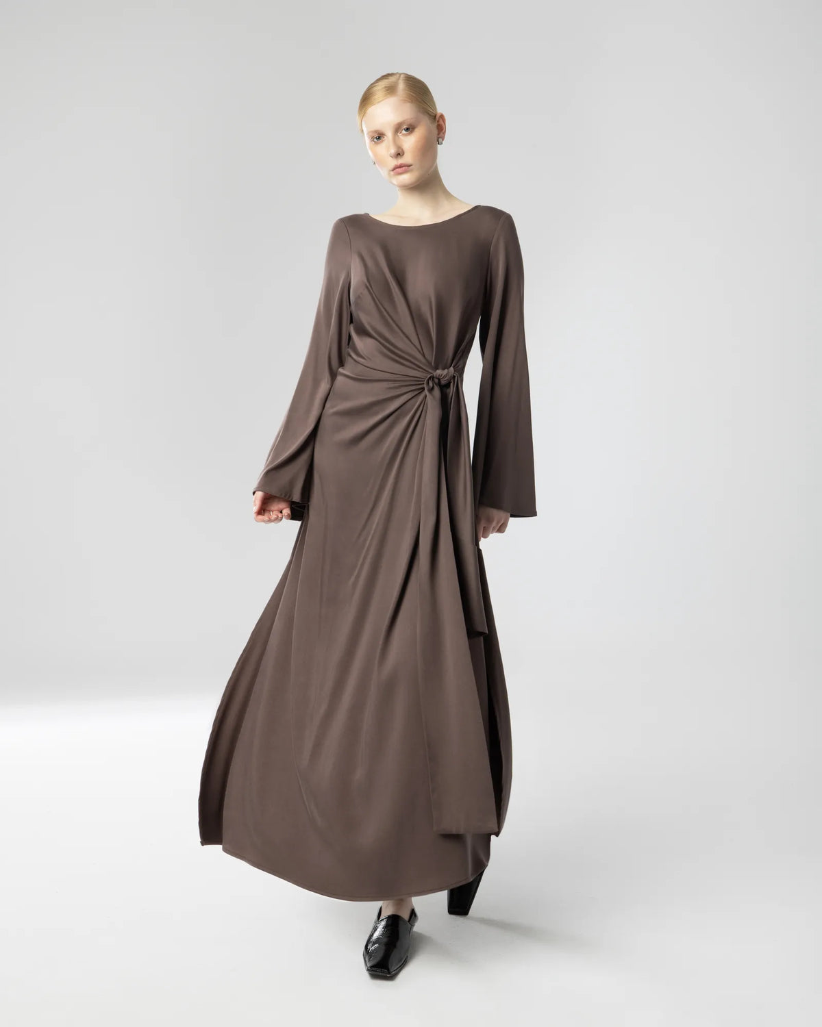 FINA DRESS BROWN