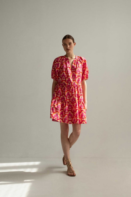 Milla FLOWERS SHORT DRESS - Vesta Donna