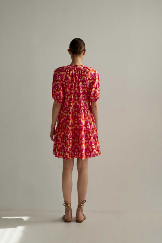 Milla FLOWERS SHORT DRESS - Vesta Donna