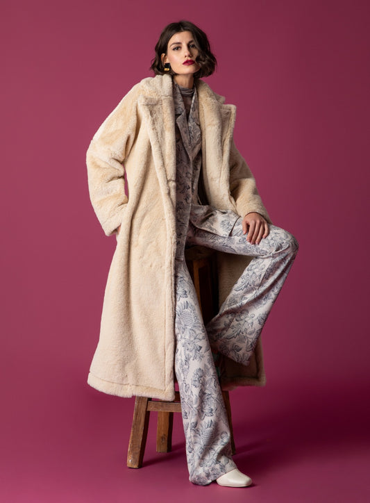 ROXY ECO FUR COAT SAND