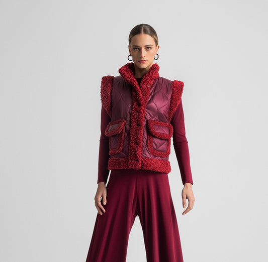 NADINE VEST BORDEAUX