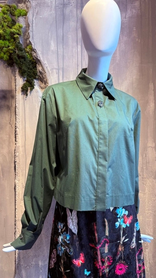  ANNETTE SHIRT GREEN - Vesta Donna 